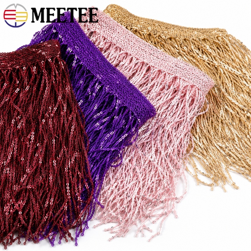 Fringe Ribbon Sewing - 3/5 ярдов, 20 см, блестящая полиэстеровая