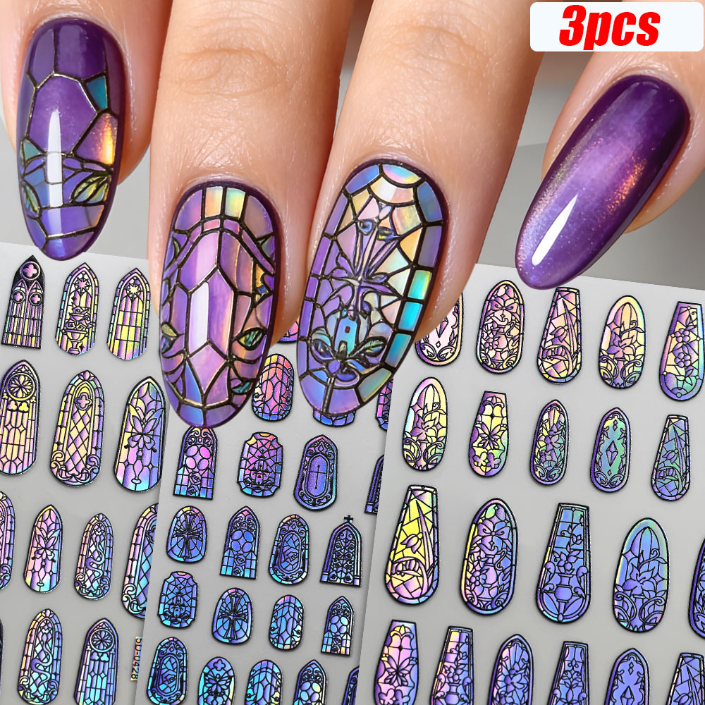 Glitter Vinyl Roll - 5D блестящие ретро-наклейки для ногтей из