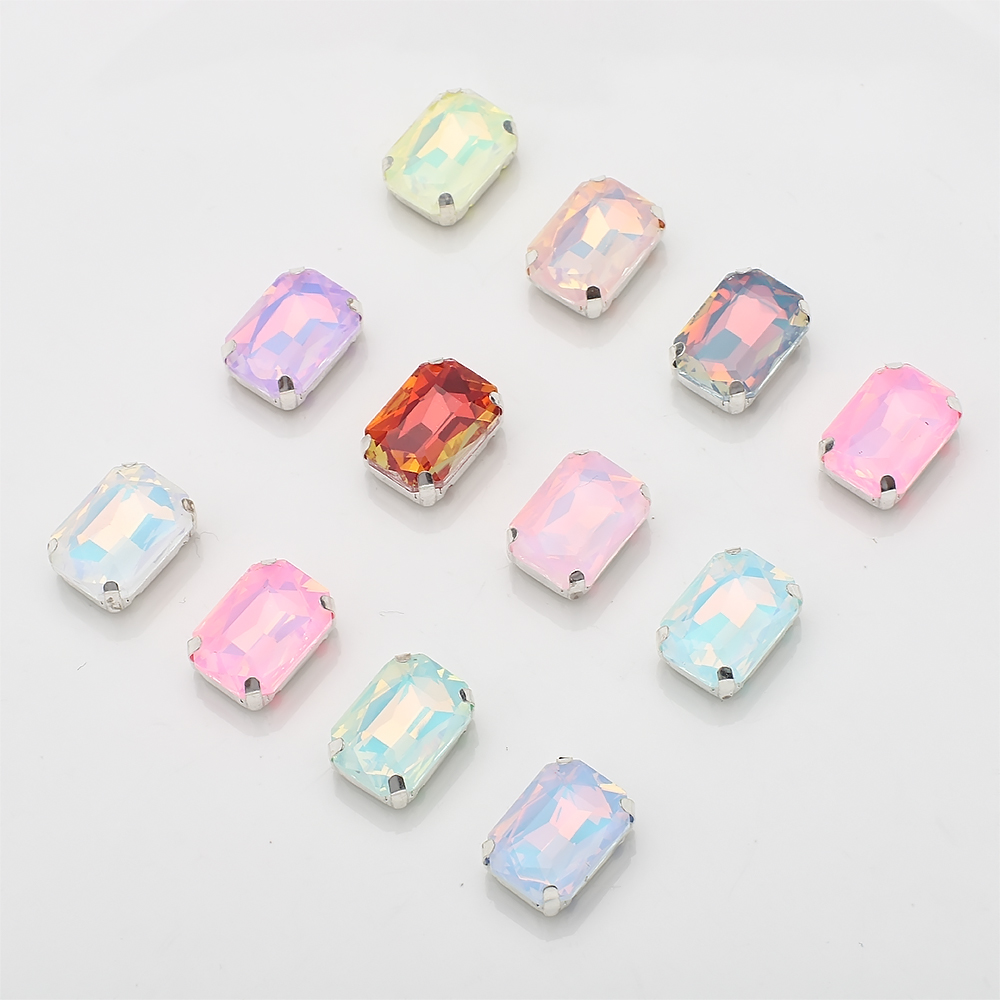 Sew On Rhinestone - 10 шт. 10x14 мм пришивные стразы,