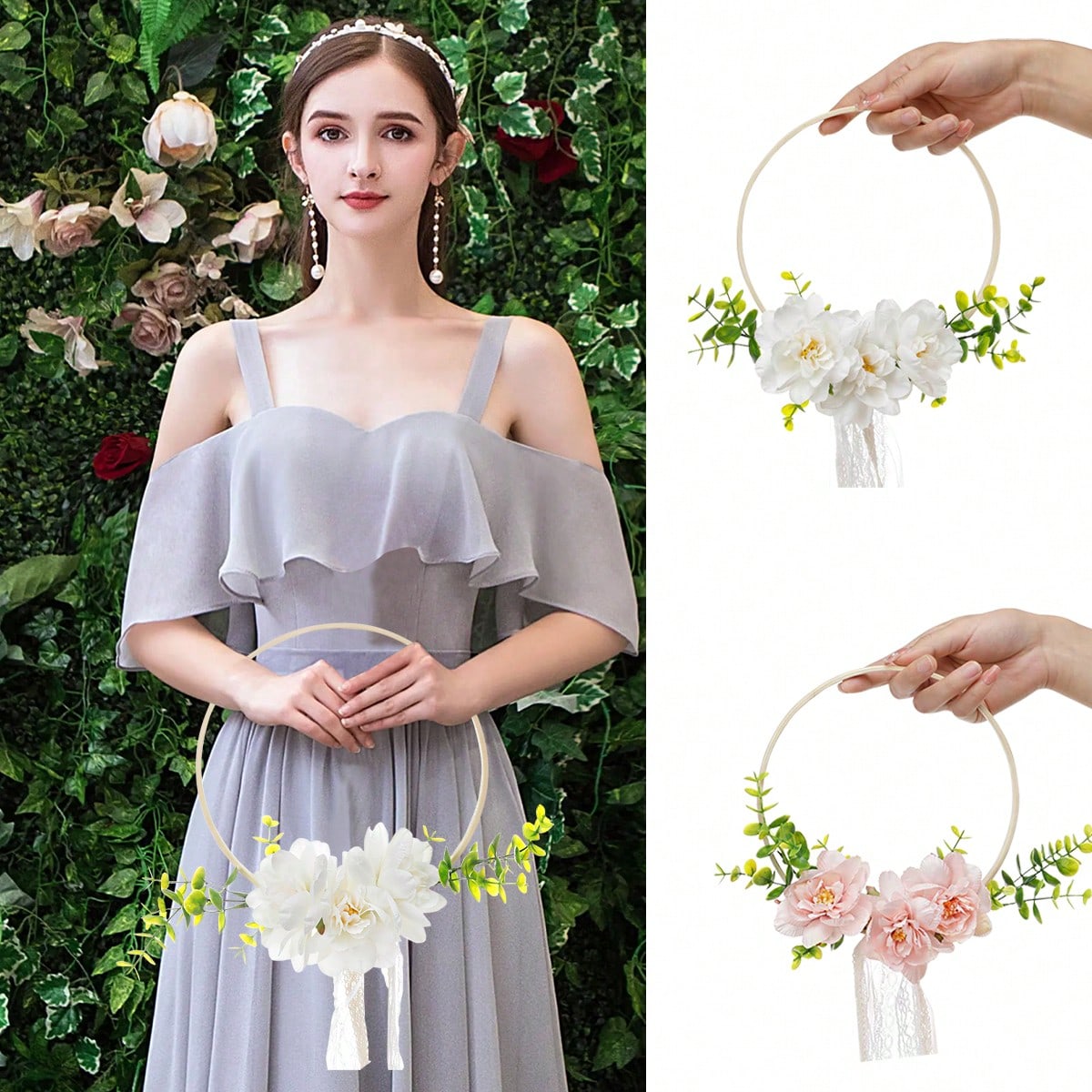 Tassel Fringe Trim - 1 шт. свадебный круглый бамбуковый венок