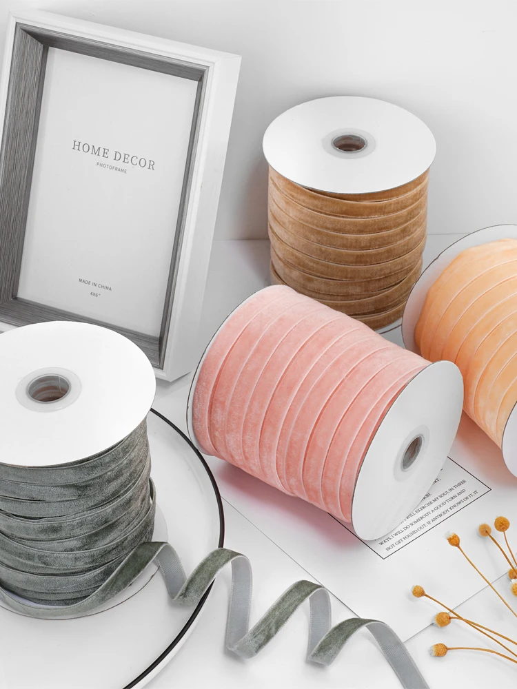 Velvet Ribbon Roll - Бархатная лента шириной 3/8 дюйма, 50
