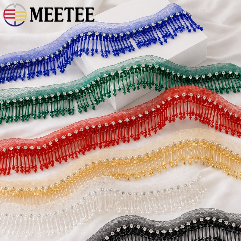 Beaded Trim Fringe - 1 ярд 5 см бисерная кружевная
