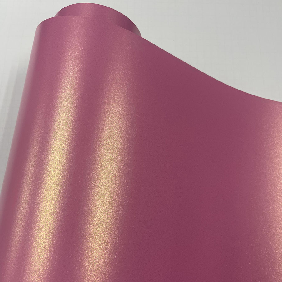 Glitter Vinyl Roll - Премиальная блестящая розовая виниловая пленка Goldsands