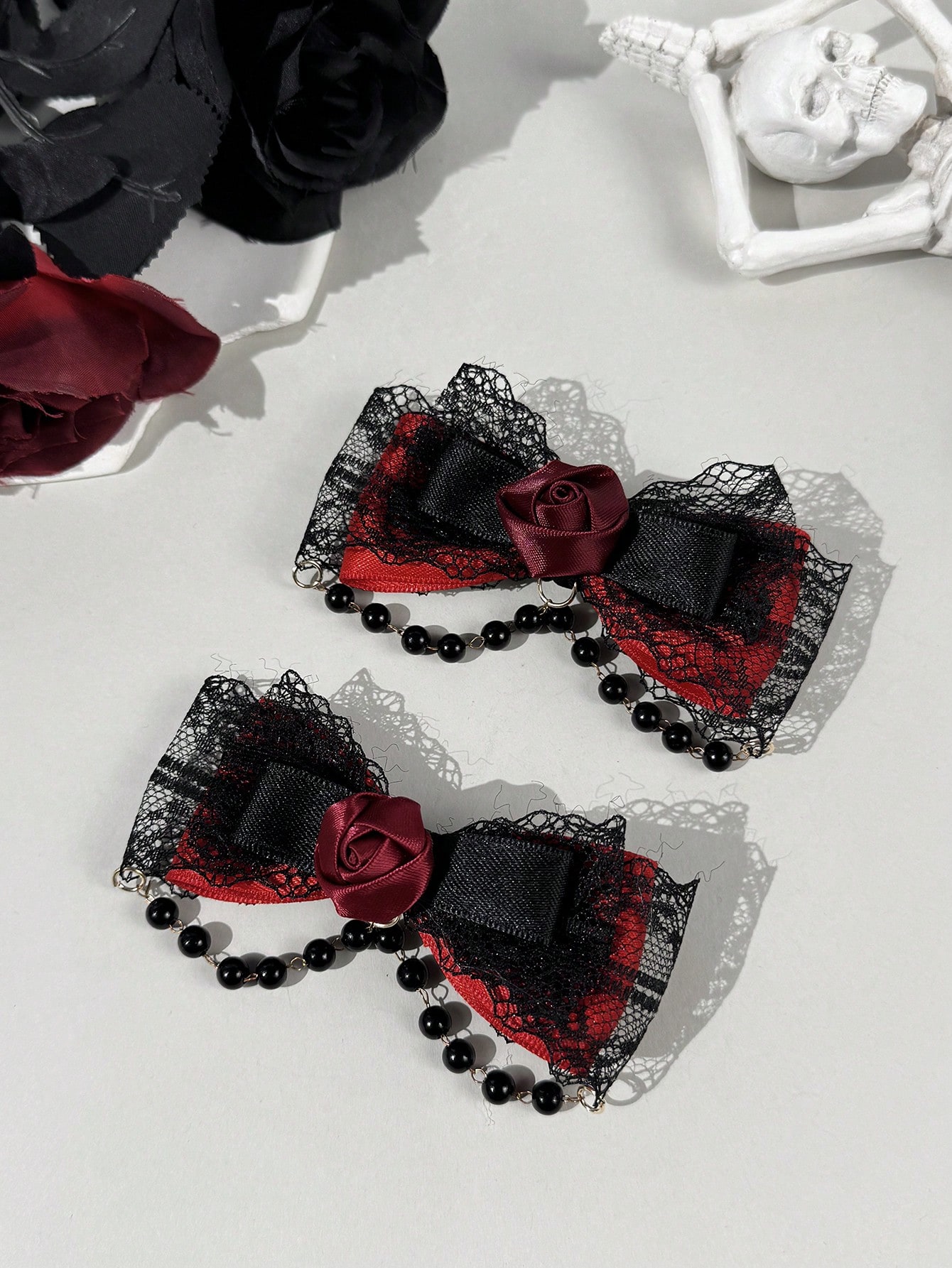 Lace Ribbon Trim - Женская заколка для волос в готическом