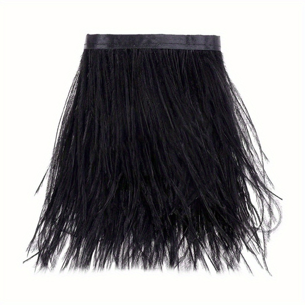 Feather Trim Marabou - 1 м 8-10 см черные страусиные