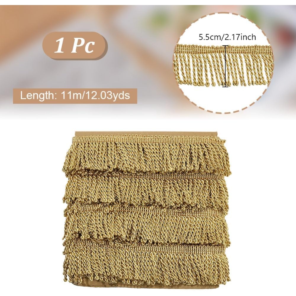 Tassel Fringe Trim - 12 ярдов x 2,2 дюйма, отделка
