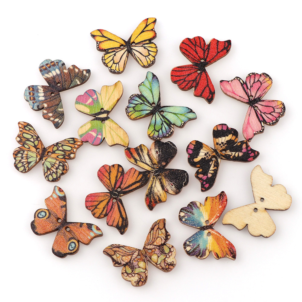 Embellishments For Scrapbooking - 50 шт. деревянных пуговиц в форме