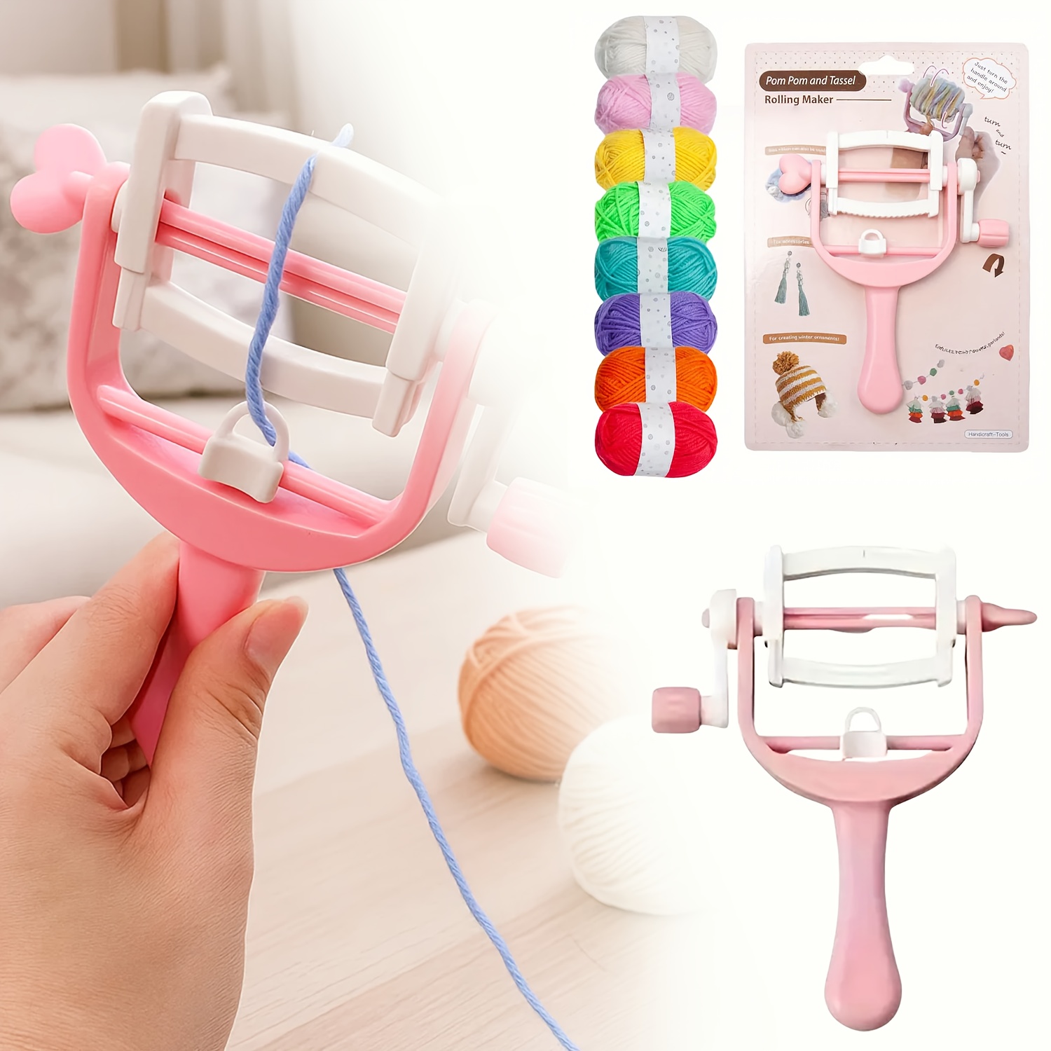 Pom Pom Maker Tool - Ручная намоточная катушка Меховой шарик Устройство