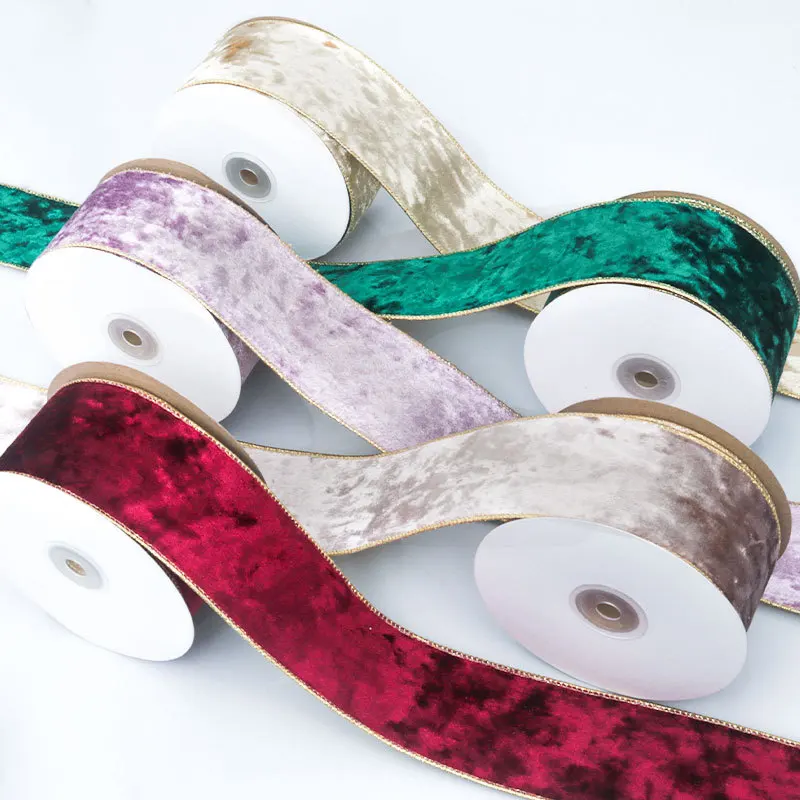 Velvet Ribbon Roll - Двусторонняя бархатная металлическая лента с проводной