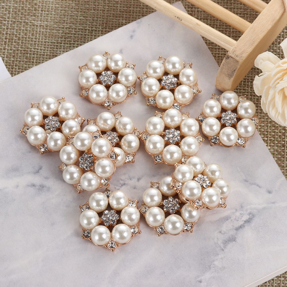 Embellishments For Scrapbooking - Красивая жемчужная водная алмазная пряжка в
