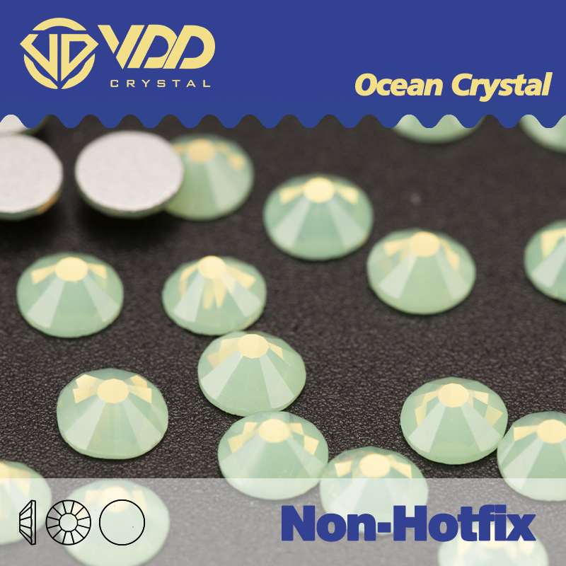 Hotfix Rhinestone Sheet - VDD 046, кристаллы зеленого опала для