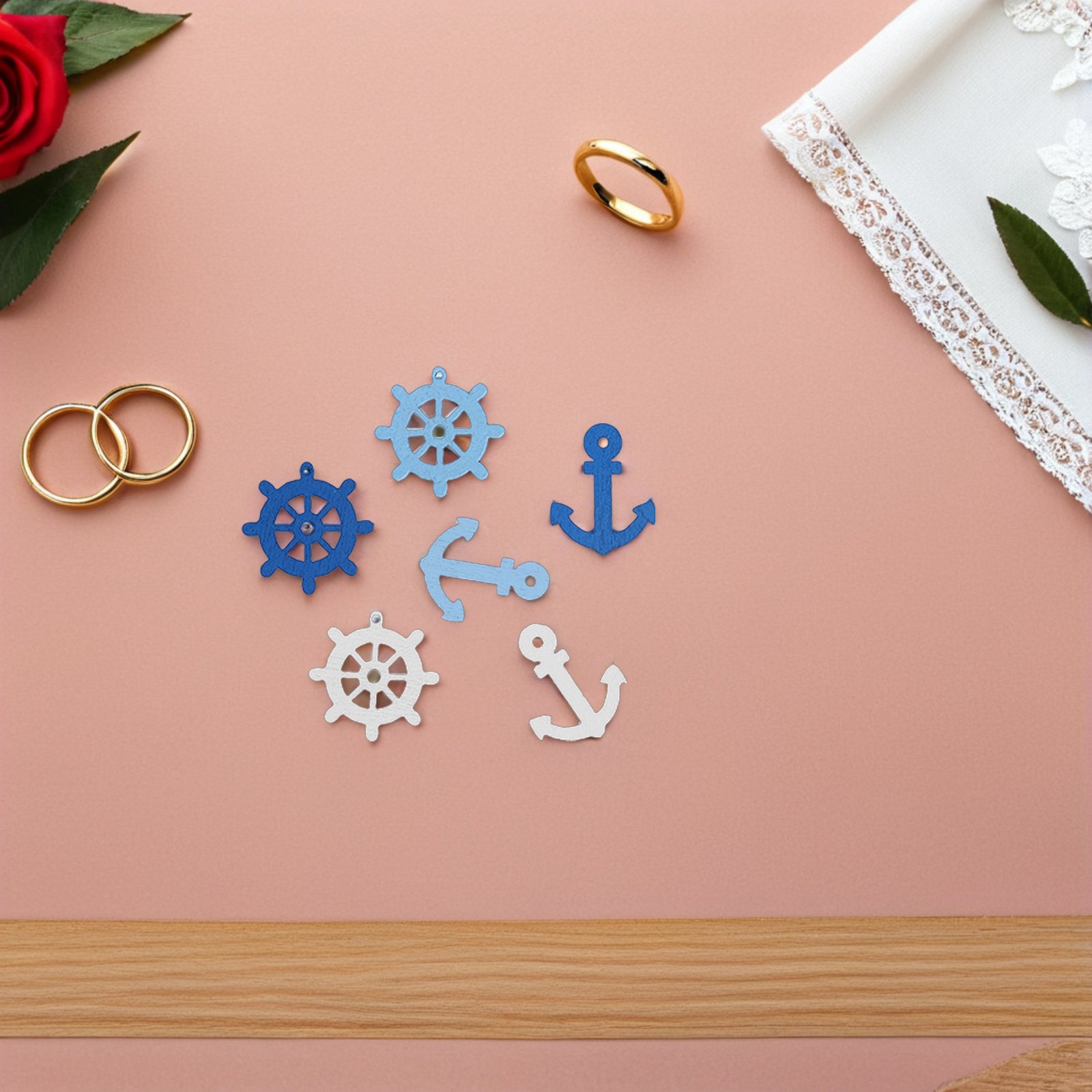 Embellishments For Scrapbooking - 100 шт. деревянных мини-подвесок в форме