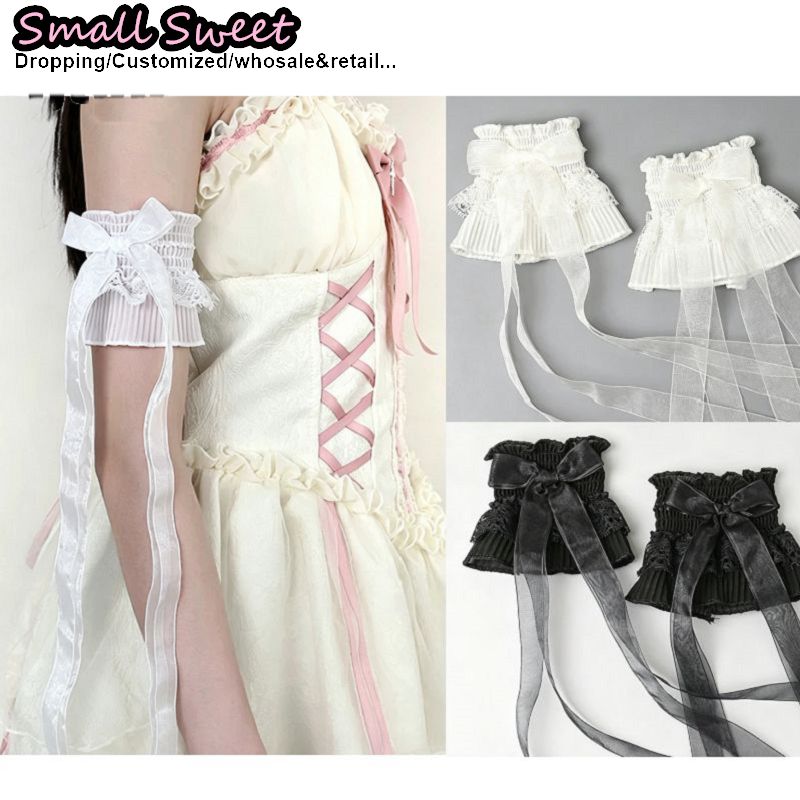 Lace Ribbon Trim - Женские нарукавники Y2K Yami Kawaii Girl