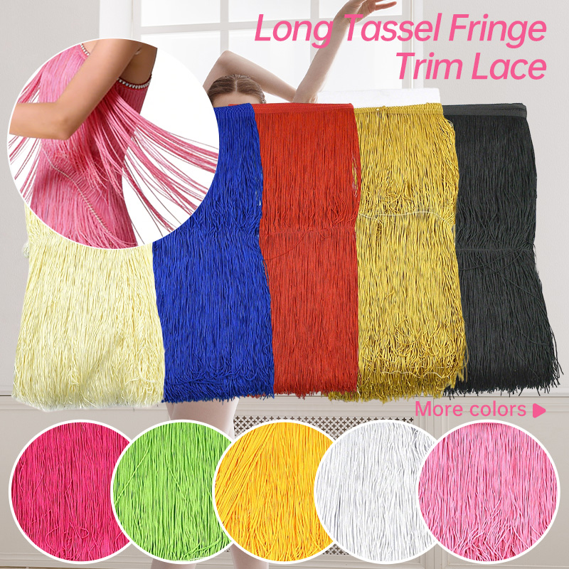 Fringe Ribbon Sewing - 2/5 метров, 50 см длинные бахромы-кисточки,