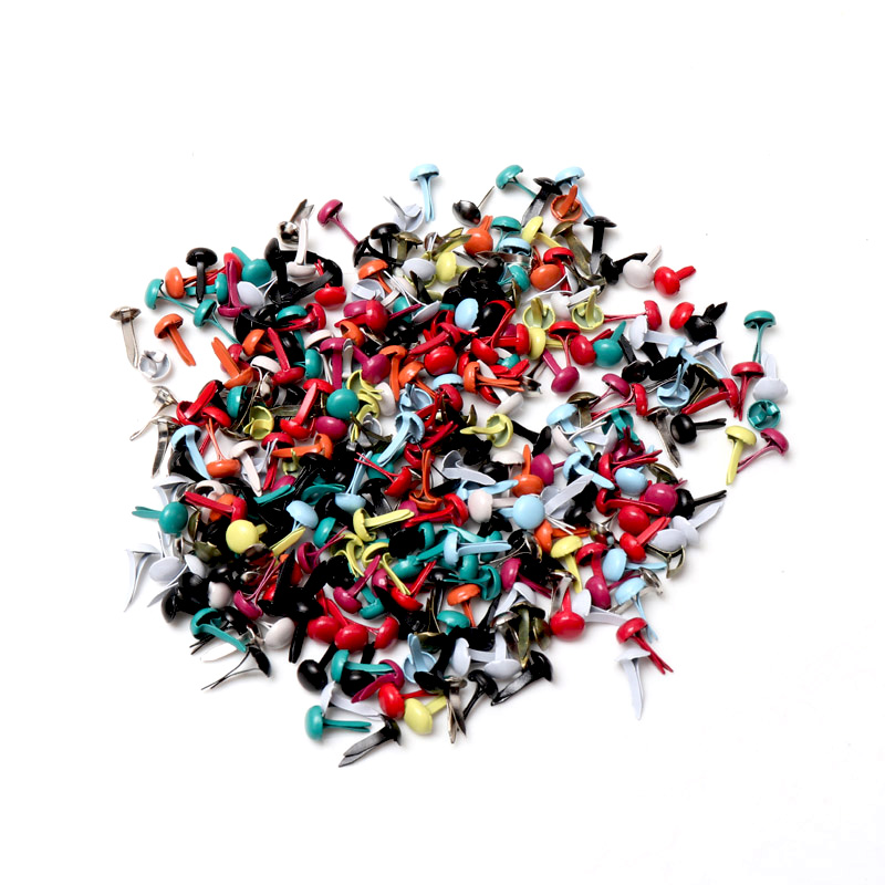 Embellishments For Scrapbooking - 100 шт. разноцветных круглых металлических заклепок-гвоздиков