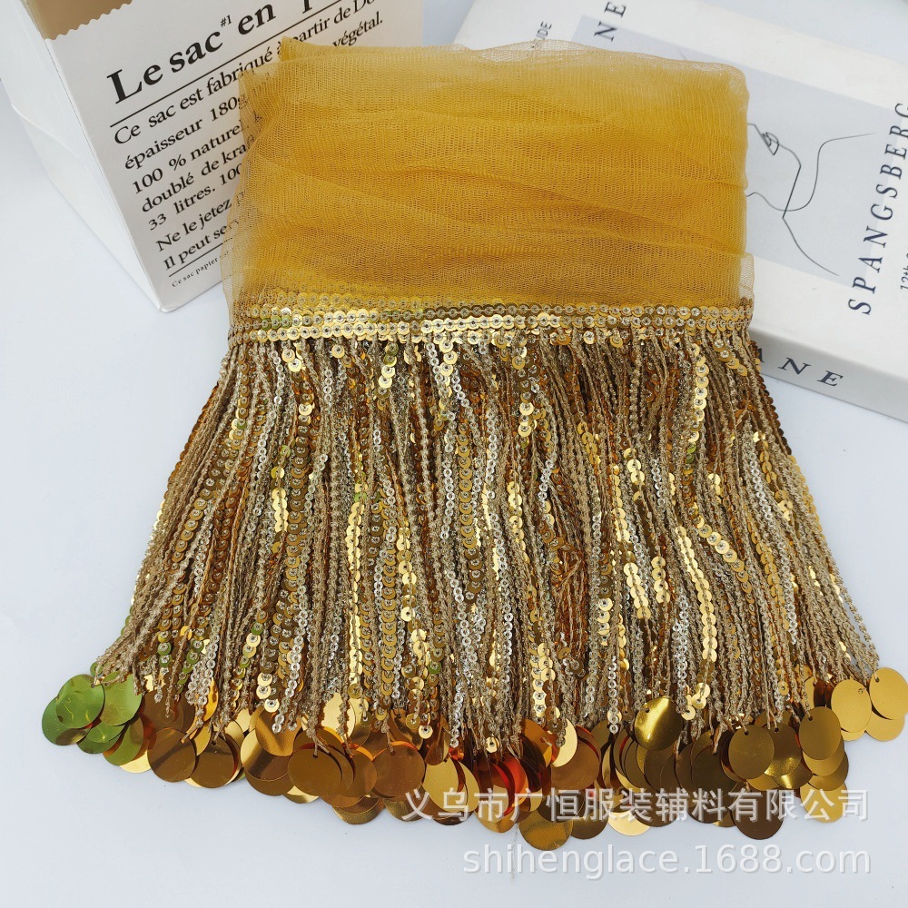 10 ярдов тесьмы с пайетками и  – обзор и цена Fringe Ribbon Sewing