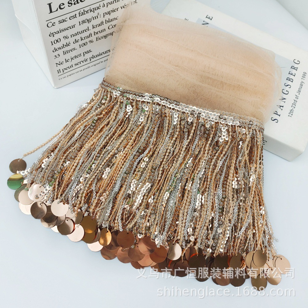 10 ярдов тесьмы с пайетками и  – обзор и цена Fringe Ribbon Sewing
