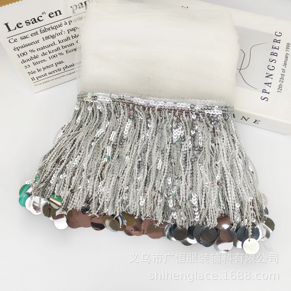 10 ярдов тесьмы с пайетками и  – обзор и цена Fringe Ribbon Sewing