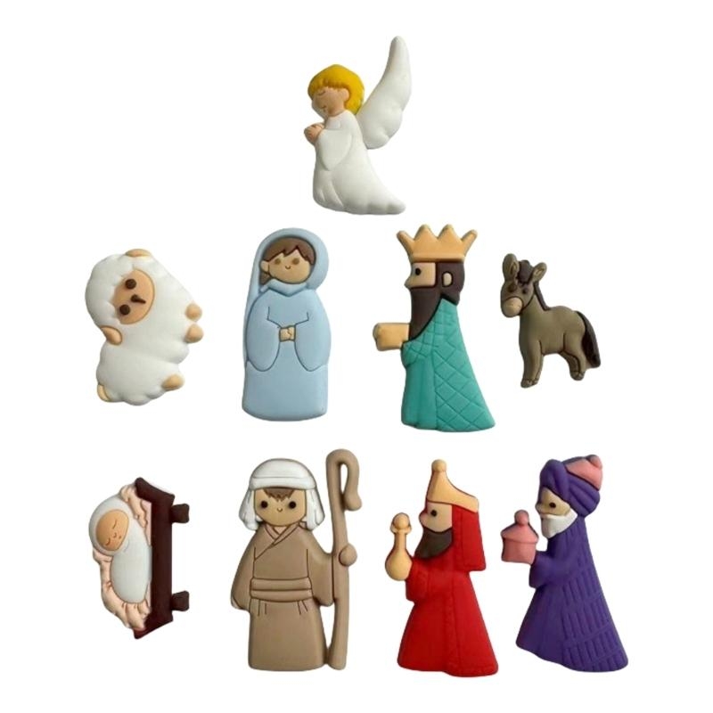 G6KF 9pcs/Set Rativate Scene P – обзор и цена Christmas Craft Embellishment
