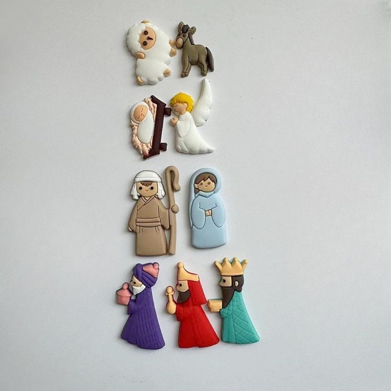G6KF 9pcs/Set Rativate Scene P – обзор и цена Christmas Craft Embellishment
