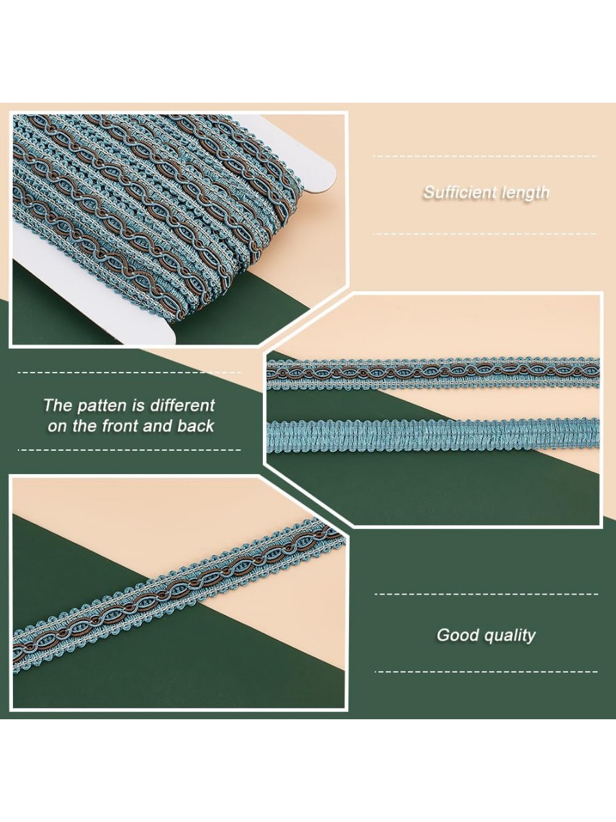 32 ярда синей плетеной ленты д – обзор и цена Fringe Ribbon Sewing