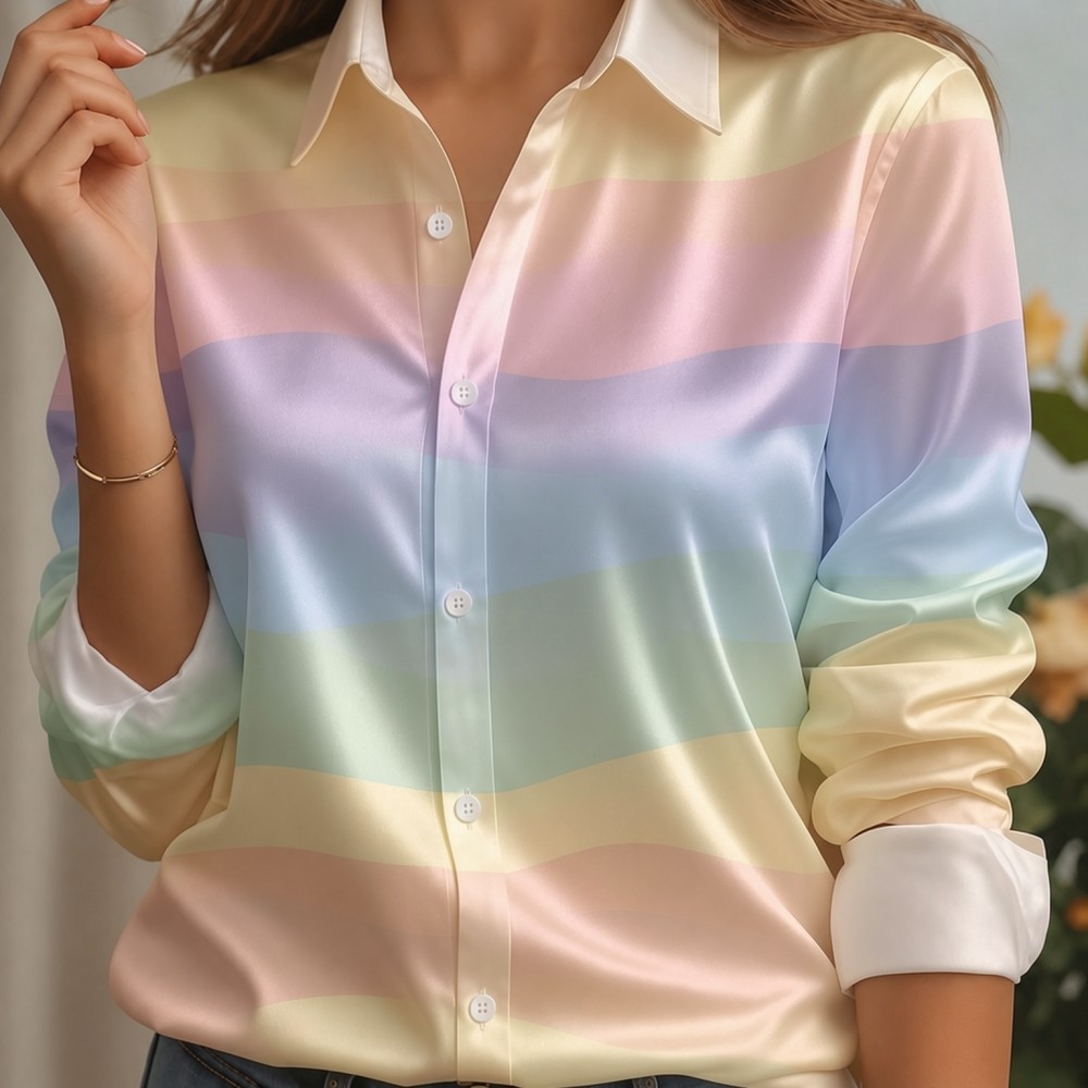 Женская атласная блузка с отло – обзор и цена Embellish Knit
