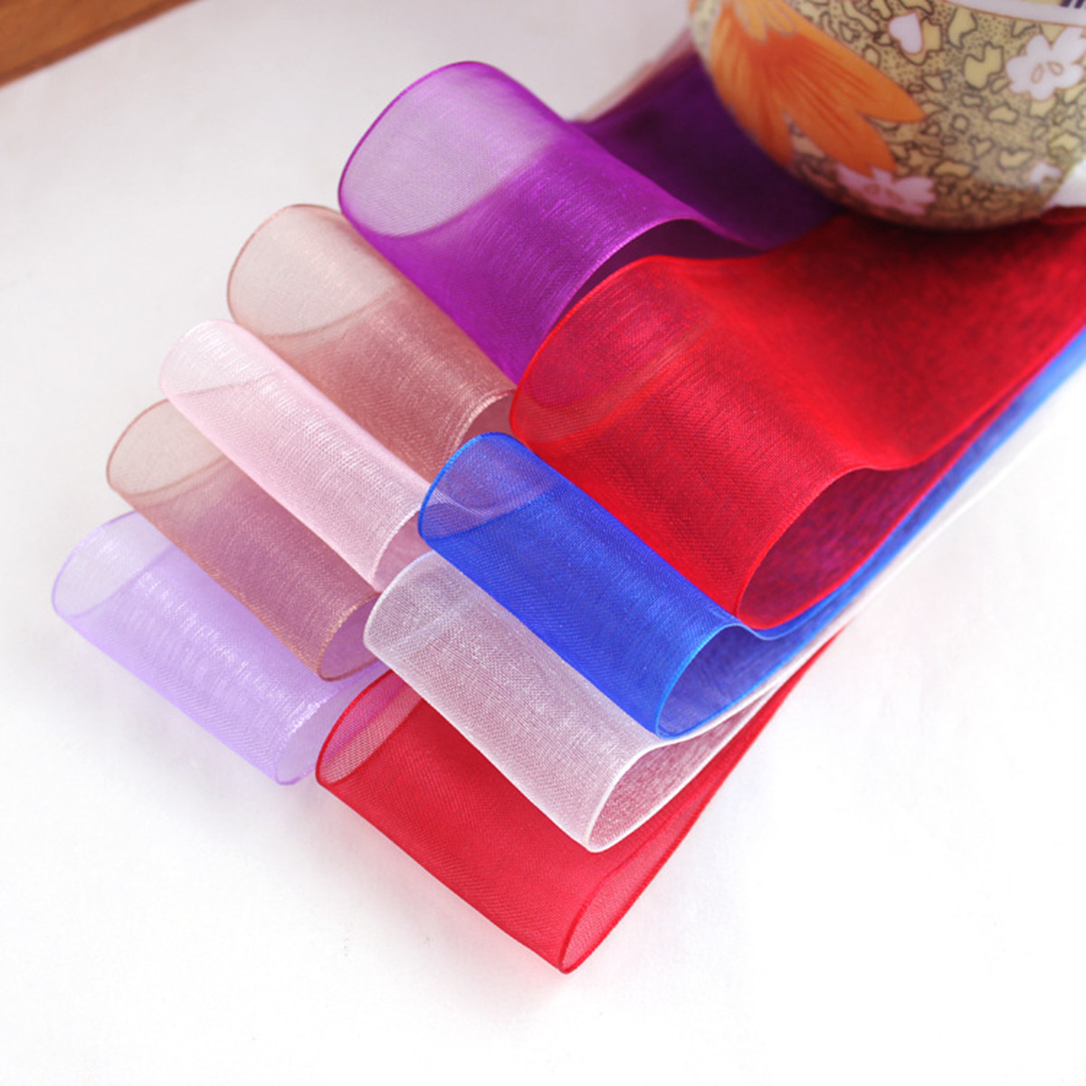 50 ярдов 10/20/25 мм ширина шп – обзор и цена Organza Ribbon Spool
