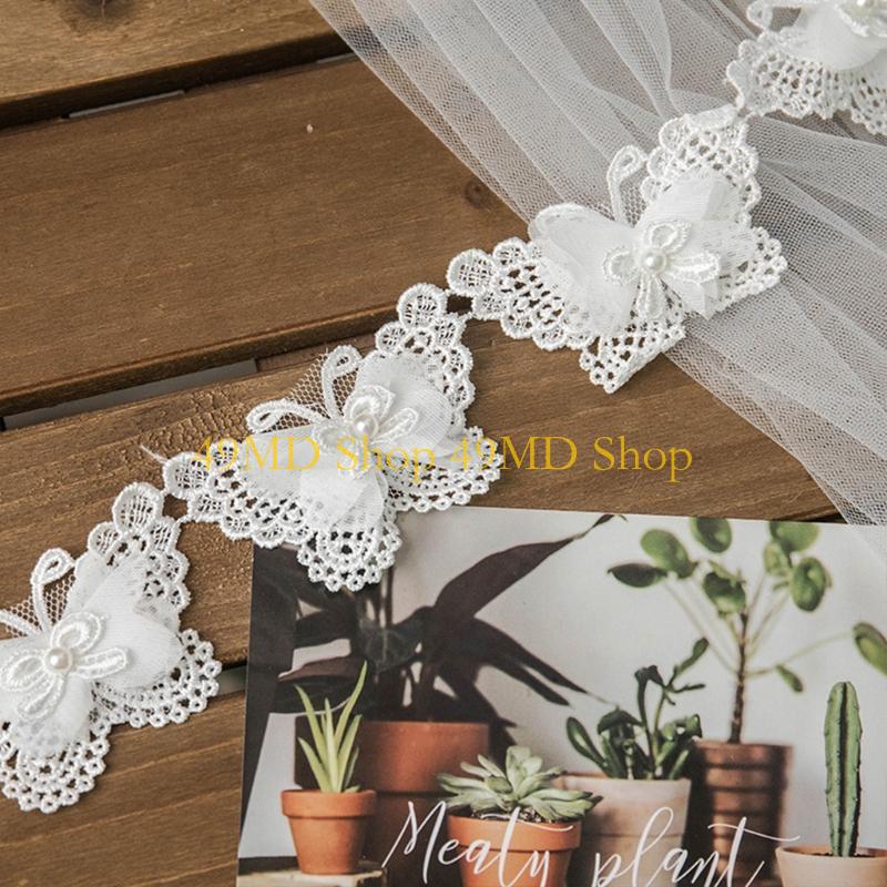 49MD 1 ярд бант для бабочки, в – обзор и цена Lace Ribbon Trim