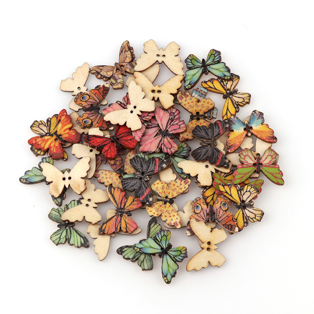 50 шт. деревянных пуговиц в фо – обзор и цена Embellishments For Scrapbooking