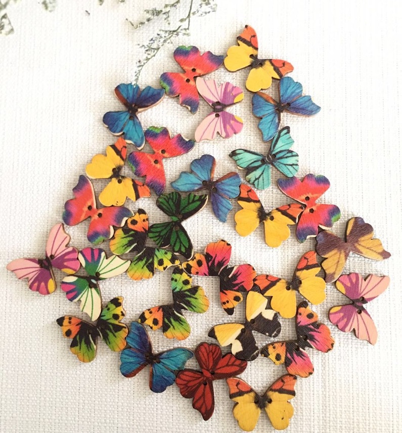 50 шт. деревянных пуговиц в фо – обзор и цена Embellishments For Scrapbooking