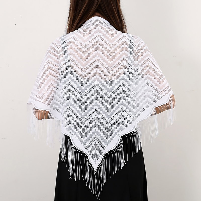 Элегантный треугольный шарф с  – обзор и цена Tassel Fringe Trim