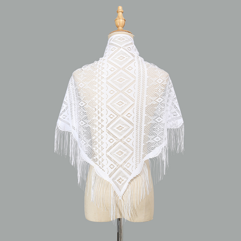 Элегантный треугольный шарф с  – обзор и цена Tassel Fringe Trim