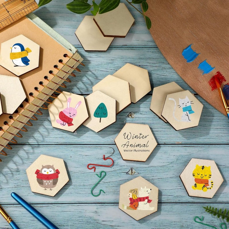 50 шт. 4 см необработанные дер – обзор и цена Embellish Craft