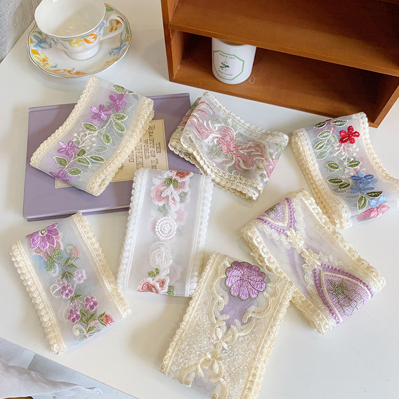 1 ярд кружевная вышивка Цветоч – обзор и цена Lace Ribbon Trim