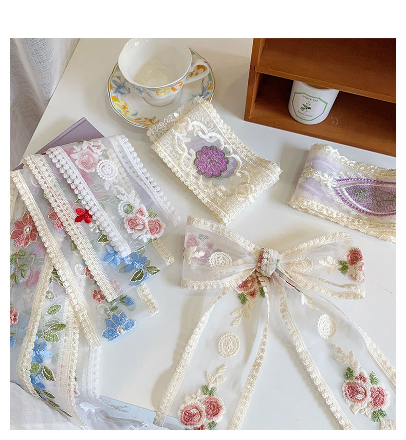 1 ярд кружевная вышивка Цветоч – обзор и цена Lace Ribbon Trim