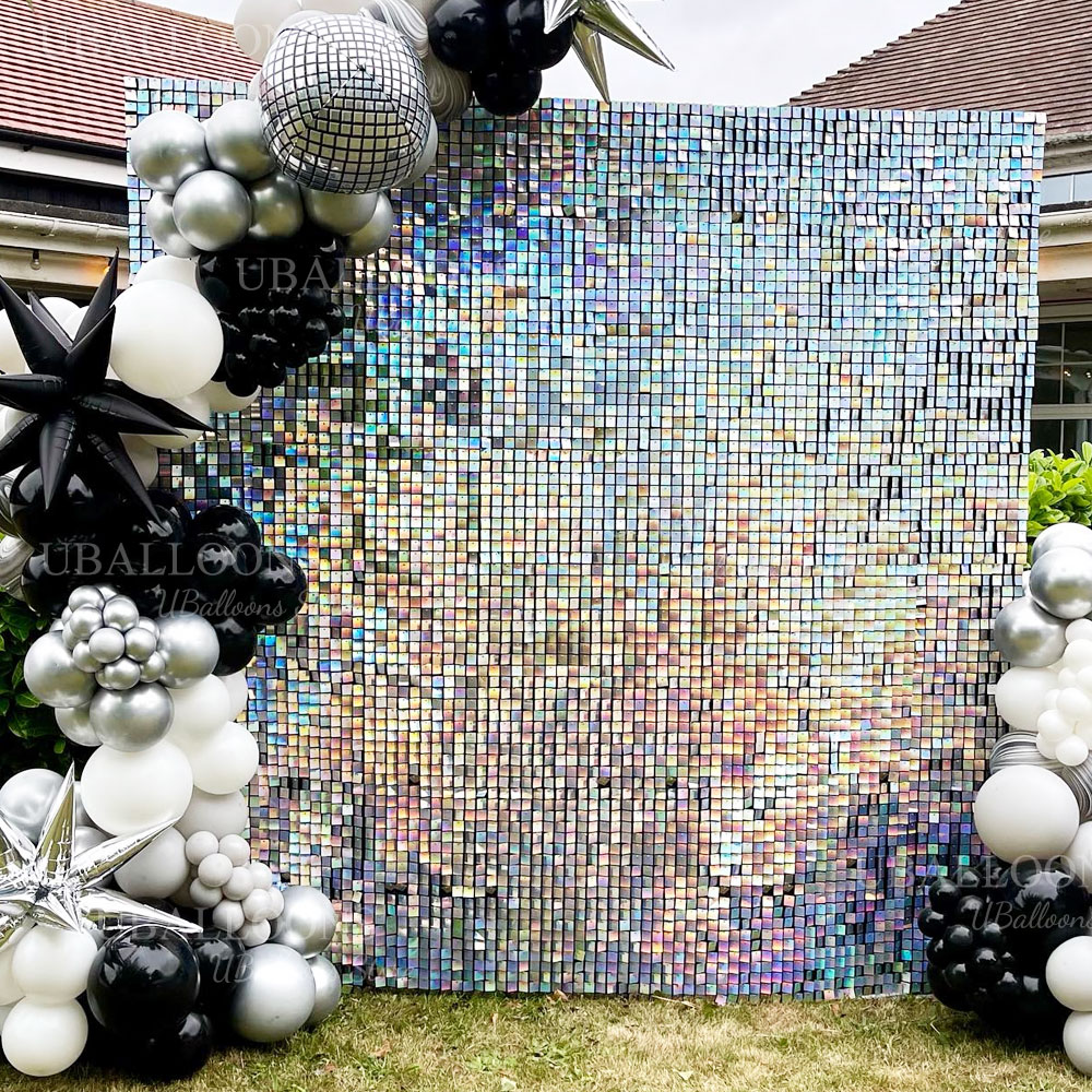 Радужные серебряные мерцающие  – обзор и цена Sequin Fabric Panel