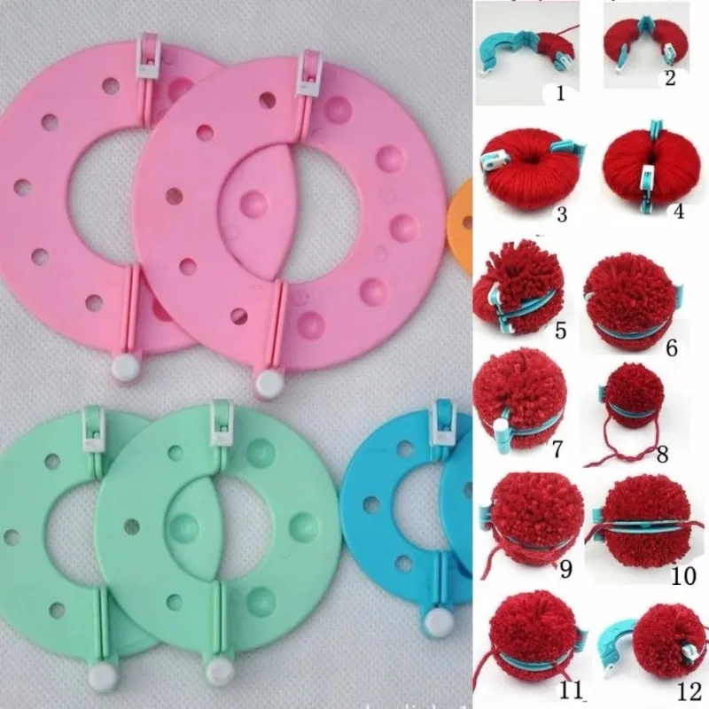 8 шт., 4 размера, пуховый шари – обзор и цена Pom Pom Maker Tool