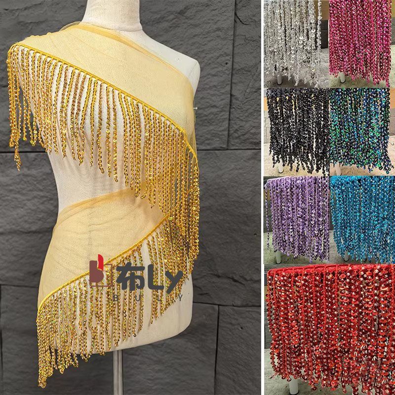 Бахрома с бисером и пайетками  – обзор и цена Tassel Fringe Trim