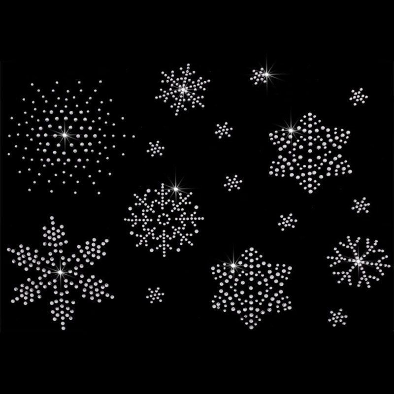 2 листа снежинки, железные стр – обзор и цена Hotfix Rhinestone Sheet